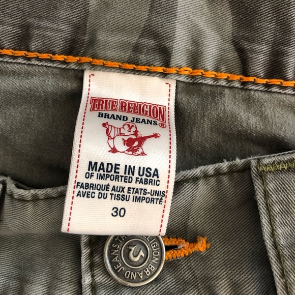 TRUE RELIGION mens RICKY CUTOFF Camo Shorts 30 - Picture 6 of 7